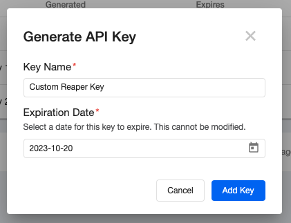 Generate API Key - Device - New