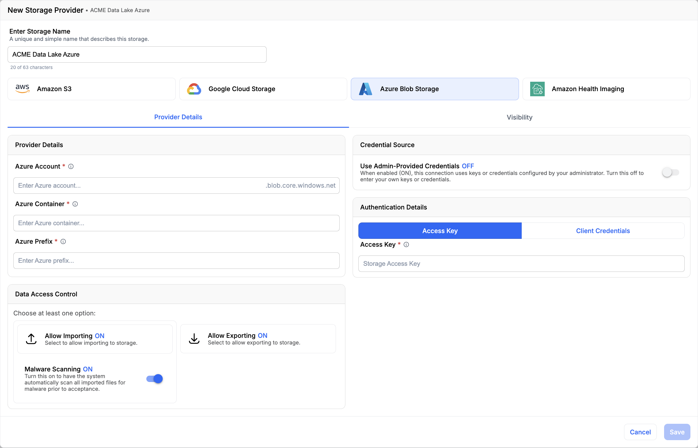 New Storage Provider — Azure Blob Storage
