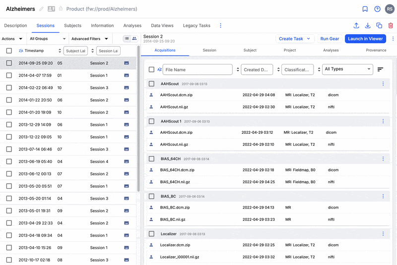 Acquisitions tab overview