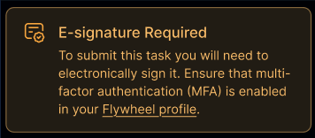 e-signature required
