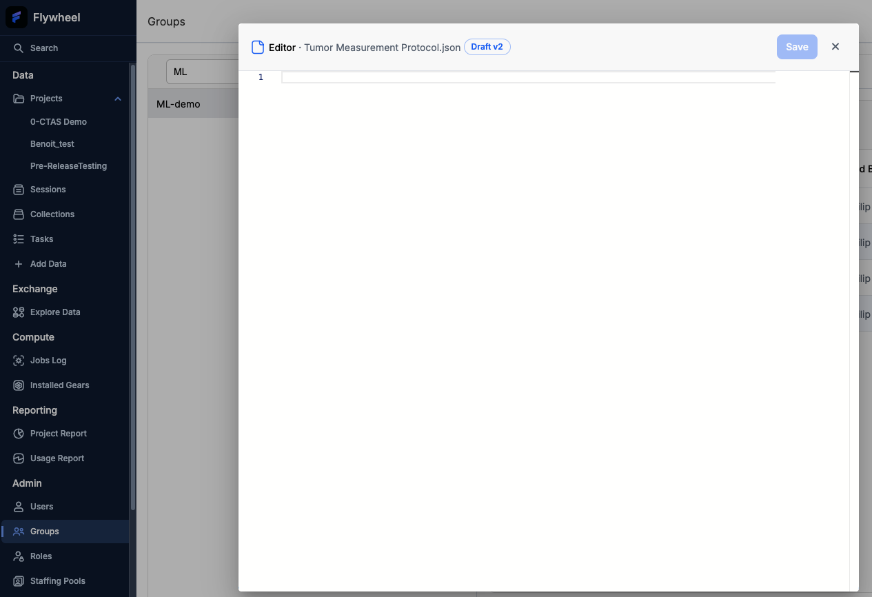 Empty protocol editor